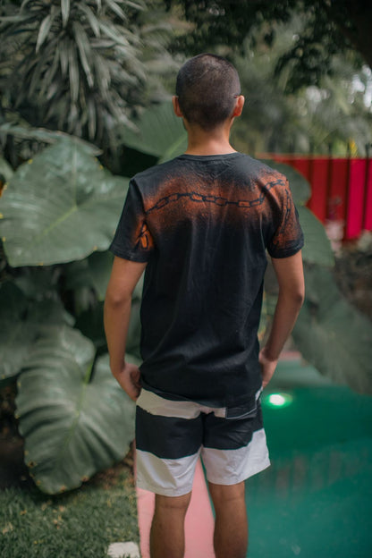 TSHIRT CADENAS NEGRA