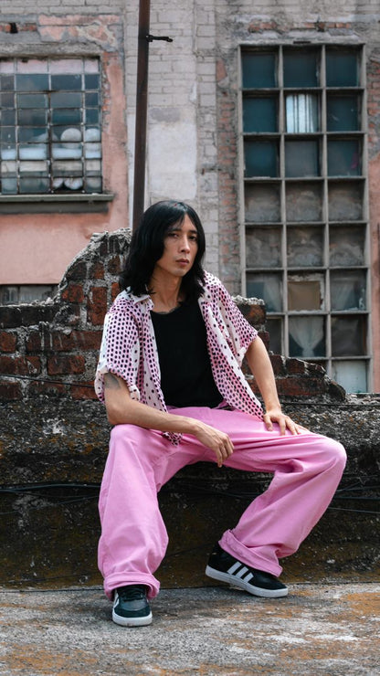 CAMISA PINK POLCADOT